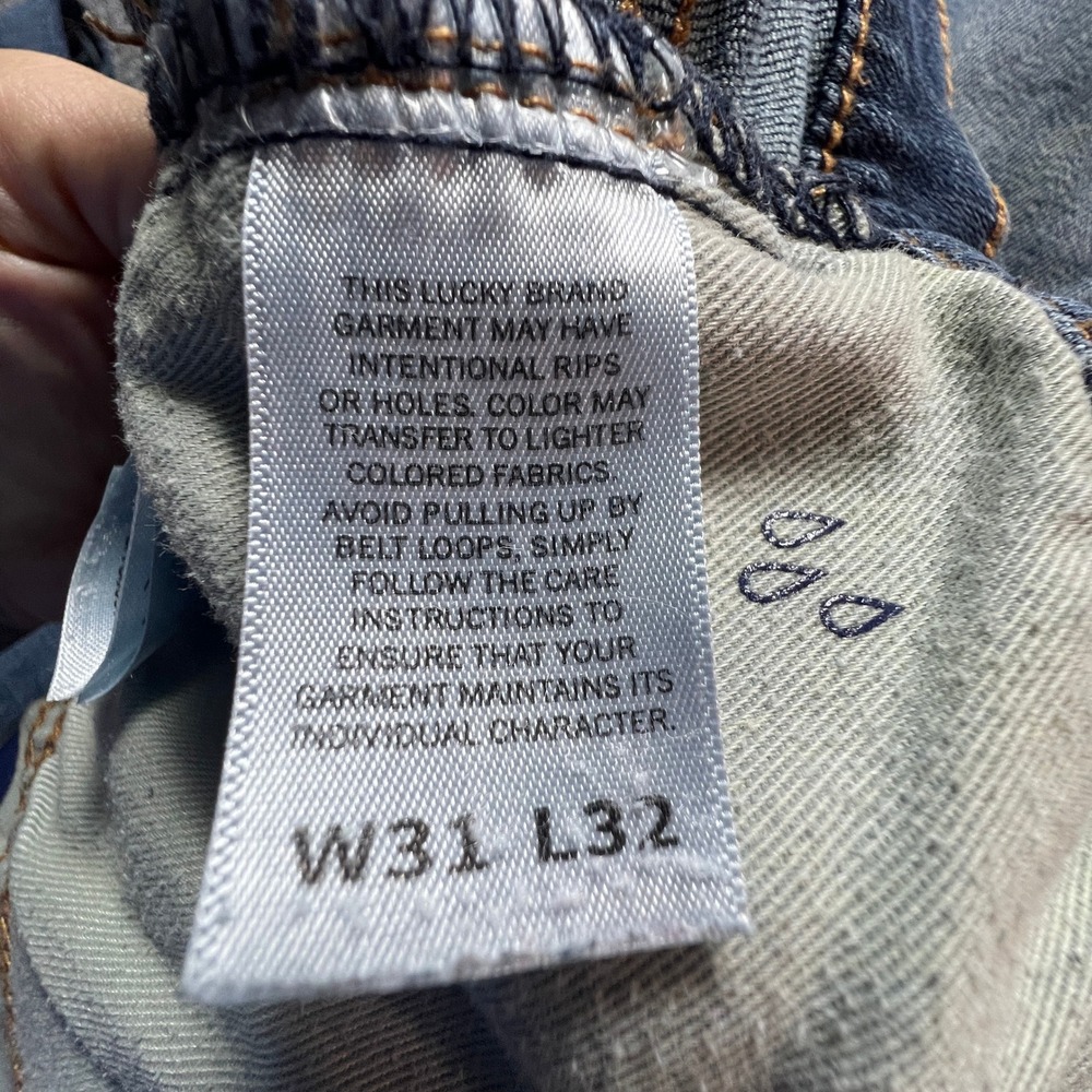Lucky Brand 223 Straight Leg Jeans Mens 31x32 Blue Medium Wash Fade - Picture 6 of 13